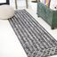 Bohemian Black/Ivory Geometric Synthetic Indoor/Outdoor Rug