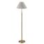 Jeremy Antique Brass Floor Lamp with Linen Shade and 3-Way Switch