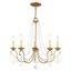 Antique Gold Leaf Mini Crystal 5-Light Chandelier