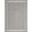 Essentials Grey/Ivory Synthetic 5' x 7' Easy-Care Outdoor Rug