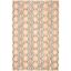 Ivory and Navy Hand-Tufted Wool Geometric Trellis Rug, 4' x 6'