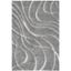 Light Grey and Ivory Synthetic Shag Area Rug