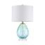 Borel Ombre Glass Table Lamp with White Drum Shade