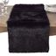 Black Faux Fur Table Runner, 15" x 90"