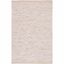 Ivory and Beige Hand-Knotted Wool Area Rug, 3' x 5'