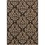 Black Synthetic Square Easy Care Spot Rug