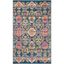 Blue Fuchsia Hand-knotted Synthetic Floral Motif Area Rug