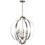 Elegant Voleta 6-Light Black and Nickel Traditional Chandelier