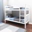 White Twin Over Twin Bunk Bed with Storage and Ladder