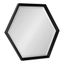 HexaGleam 30" Modern Black Hexagon Vanity Wall Mirror