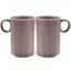 Honey Ceramic Loop Handle Jumbo Coffee Mugs, Set of 2