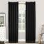 Black 95" Polyester Blackout Rod Pocket Curtain Panel