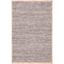 Cape Cod Light Grey and Natural Wool Cotton Area Rug 4' x 6'