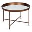 Elegant Celia 30'' Round Bronze Coffee Table with Glass Top