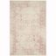 Ivory and Rose Oriental 4' x 6' Synthetic Area Rug