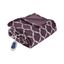 Purple Geometric Oversized Electric Heated Fleece Throw Blanket