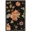 Handmade Chelsea Floral Black Wool Runner Rug - 30" x 4"