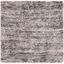 Gray Square Hand-knotted Shag Area Rug, 6'7"