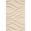 Chic Lodge-Style Cream & Champagne Synthetic Rectangular Rug - 2'6" x 4'