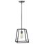 Fulton Mini Aged Zinc Tapered Cage Pendant Light with Vintage Industrial Style