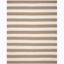 Handwoven Ivory Stripe Cotton Area Rug 8' x 10'