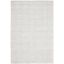 Light Grey and Ivory Rectangular Wool Flat Woven Rug, 3' x 5'