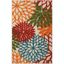 Aloha Green Floral Burst 32" Round Outdoor Rug