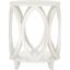 20'' Transitional Round Wood Accent Table in Off White