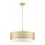 Calinda Soft Gold 5-Light Drum Pendant Chandelier