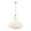 Prato Modern 4-Light Chandelier with Oatmeal Fabric Shade