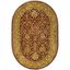 Oval Red and Gold Hand-Tufted Wool Area Rug