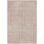 Wheat and Beige Rectangular 4' x 6' Geometric Area Rug