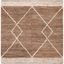 Handmade Ivory Geometric Braided Jute 6' Square Rug