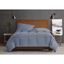 King Blue Microfiber Down Alternative Bedspread Set