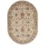 Elegant Heirloom Gray Wool 54" Oval Hand-Tufted Area Rug