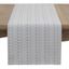 Gray Cotton Polyester Stitched Line Table Runner