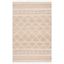 Ivory and Natural Wool Flat Woven Rectangular Area Rug