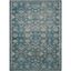 Blue and Beige Floral Synthetic Area Rug, 8' x 11'