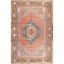 Medallion Charm Washable Rectangular Rug in Orange, 3' x 5'