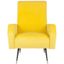 Aida Yellow Velvet Mid-Century Modern Accent Chair