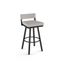 Travis 26" Swivel Counter Stool in Pale Grey Beige and Black