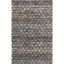 Ivory and Black Handwoven Wool Area Rug, 5' x 8'