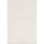 Ivory Flat Woven Wool Striped 8' x 10' Area Rug