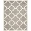 Dark Grey and Beige Geometric 8' x 10' Synthetic Area Rug