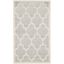 Reversible Geometric Beige & Light Grey Wool-Cotton Blend Rug 2'6" x 4'