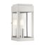 Brushed Nickel Rectangular Outdoor Wall Lantern Sconce