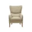 Taupe Multi High Wingback Accent Chair with Wood Legs