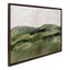 Green Mountain Landscape 30.87" x 41.87" Canvas Print with Brown Frame