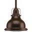 Oil Rubbed Bronze Mini Pendant with Prismatic Glass Shade