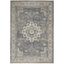 Elysian Grey/Ivory Hand-Knotted Round Synthetic Area Rug